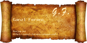 Ganzl Ferenc névjegykártya